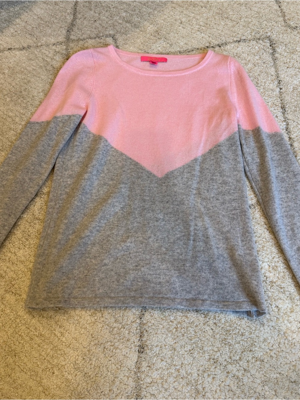 Lilly Pulitzer Pink & Gray Long Sleeve Sweater Size Small NEW WITHOUT TAGS